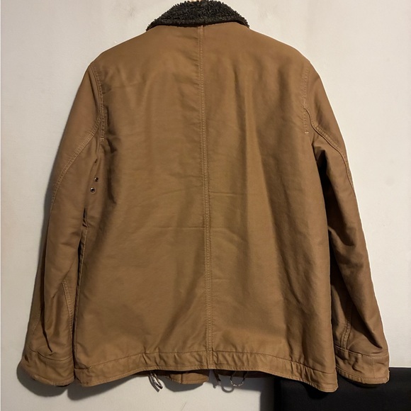 Lucky Brand Brown N-1 Deck Jacket with Black Collar - Picture 6 of 7
